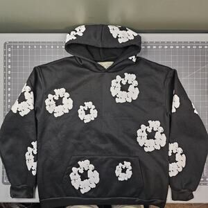 Cloud Wreath Puff Print Hoodie Sweatshirt Small Streetwear Y2K Skater Hip Hop